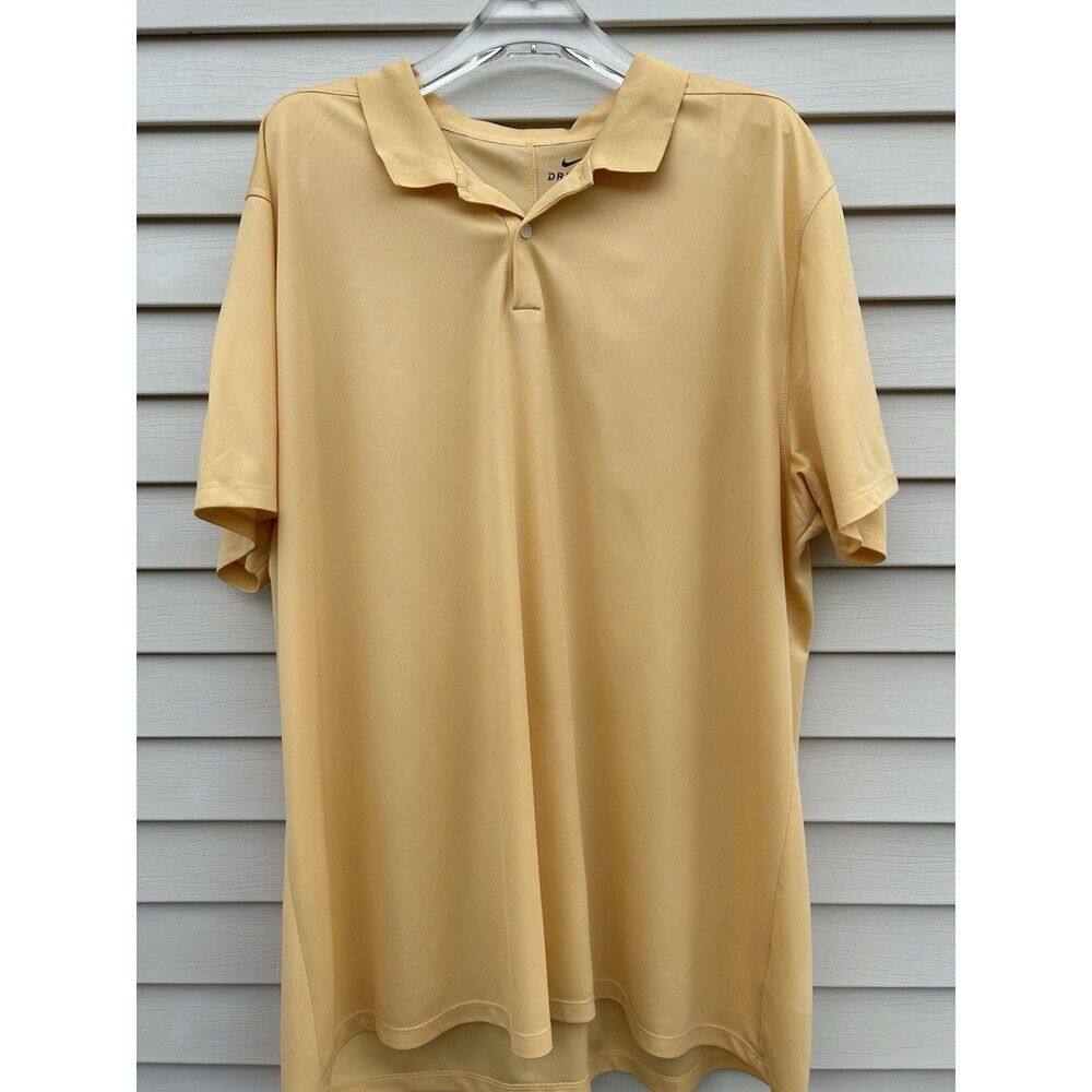Nike DRI Fit Polo Sz 2XL In Light Gold , Great Quality Shirt